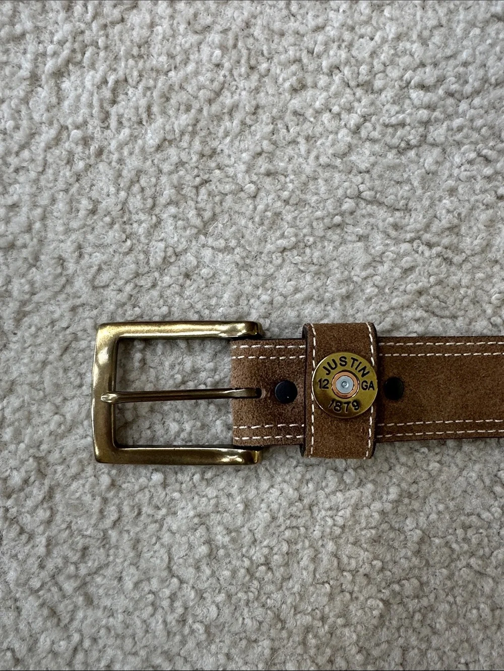 Justin Boots Leather Camo Belt NWOT